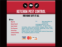 Tablet Screenshot of ketchumpestcontrol.com